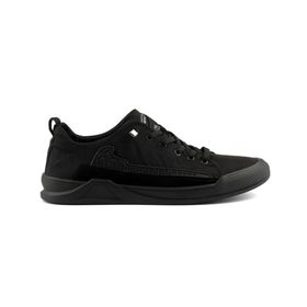 Gamelu Punch Siyah Lastik Bağ Keten Memory Foam Sneaker Erkek Spor Ayakkabı