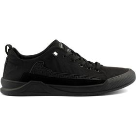 Gamelu Punch Siyah Lastik Bağ Keten Memory Foam Sneaker Erkek Spor Ayakkabı