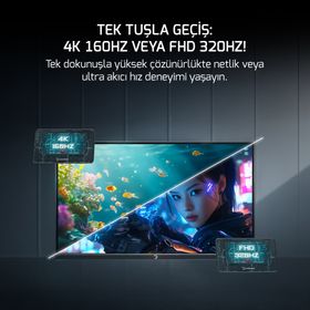 GamePower Rapid Dual 27 inç 320Hz 1ms IPS RGB Pivot Oyuncu Monitörü