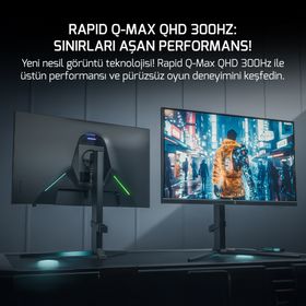 GamePower Rapid Q-Max 27 inç 300Hz 0.5ms IPS Pivot Oyuncu Monitörü
