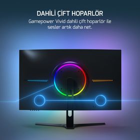 GamePower Vivid V60 Siyah 27 inç 240Hz 0.5ms VA Curved Oyuncu Monitörü