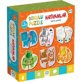 Games 18 Parça 5126 Hayvanlar Dokulu Eğitici Puzzle