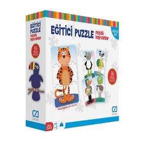 Games Neşeli Hayvanlar 36 Parça Eğitici Puzzle