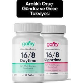 Gamy 16/8 Aralıklı Oruç Daytime 30 Tablet + Nighttime 30 Tablet