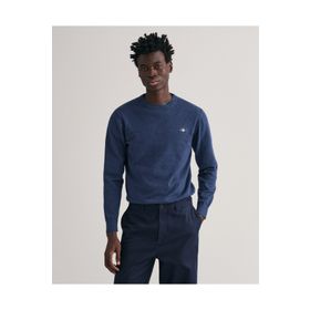 Gant 8030561.433 Lacivert Regular Fit Bisiklet Yaka Erkek Kazak