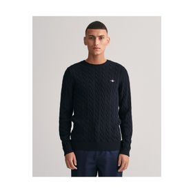Gant 8050601.433 Lacivert Regular Fit Bisiklet Yaka Erkek Kazak