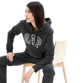 GAP 463506003 Gri V-Gap Heritage Kadın Günlük Stil Sweatshirt