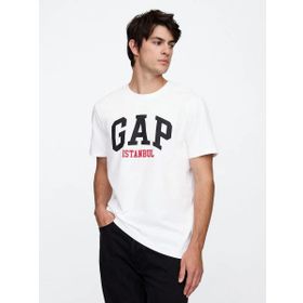 GAP 745261000 V-FRCH İstanbul Beyaz Erkek T-shirt