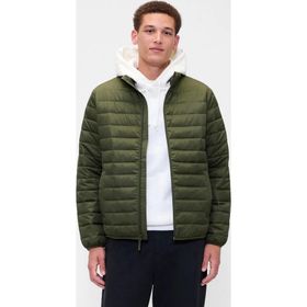 GAP 790583002 Logo Puffer Yeşil Günlük Stil Erkek Mont