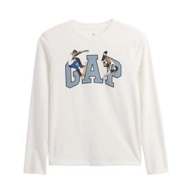 GAP 817485005 Beyaz Logo Graphics Çocuk Günlük Stil T-Shirt
