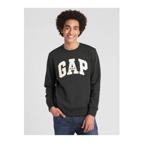 GAP 852079 Siyah Logo Yuvarlak Yaka Erkek Sweatshirt