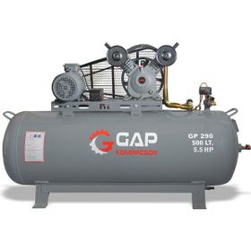 GAP GP290/500 500 lt 2 Kafa 8 Bar 5.5 HP Pistonlu Hava Kompresörü