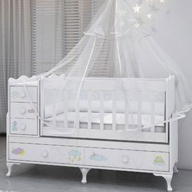 Garaj Home Alya Avangart Mavi Beşik Yatak ve Uyku Seti