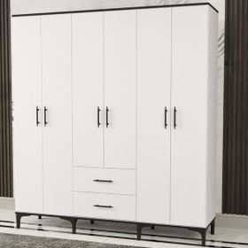Garaj Home Beyaz 6 Kapaklı 2 Çekmeceli Dolap