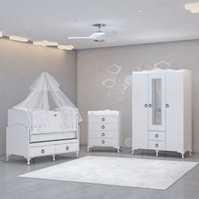 Garaj Home Defne 60x120 cm Asansörlü Bebek Odası Yatak ve Mavi Kombinli Uyku Seti