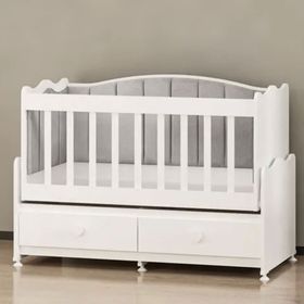 Garaj Home Elegant 60x120 cm Gri Döşemeli Beyaz Beşik