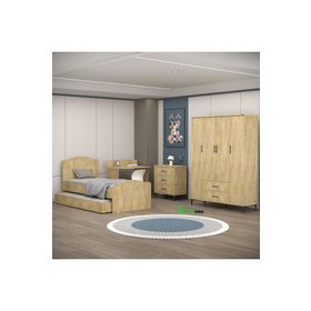 Garaj Home Meşe Yaren 4 Kapaklı Genç Odası Takımı