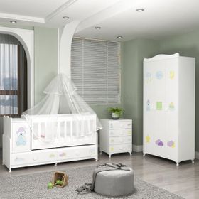 Garaj Home Pırlanta Bebek Odası Takımı Yatak ve Krem Kombinli Uyku Seti