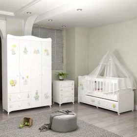 Garaj Home Pırlanta Bebek Odası Takımı Yatak ve Krem Kombinli Uyku Seti