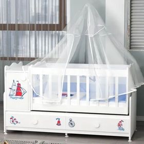 Garaj Home Pırlanta Denizci Kombini Mavi Uyku Setli Beşik