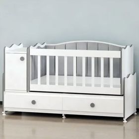 Garaj Home Pırlanta Mdfli Dolaplı 60x120 cm Gri Döşemeli Gri Beşik
