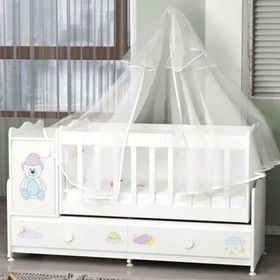 Garaj Home Pırlanta Uykucu Kombini Mavi Uyku Setli Beşik
