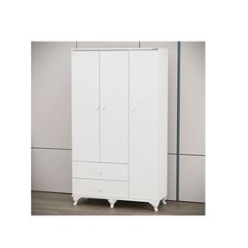 Garaj Home Yaren 3 Kapaklı 2 Çekmeceli Beyaz Dolap
