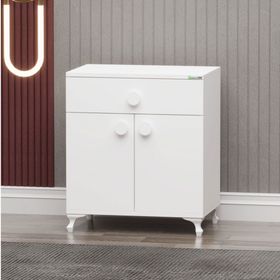 Garaj Home Yıldız 2 Kapaklı Beyaz Dolap ve Kapaklı Şifonyer