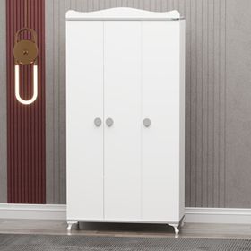 Garaj Home Yıldız 3 Kapaklı Gri Dolap