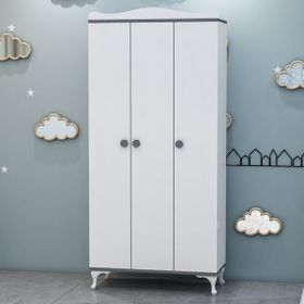 Garaj Home Yıldız 3 Kapaklı Gri Dolap