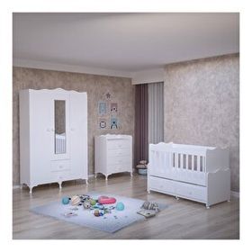 GarajHome Elegant Beyaz Bebek Odası Takımı