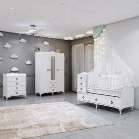 GarajHome Elfin Büyünen Asansörlü Yatak ve Uyku Seti Kombinli Bebek Odası Takımı