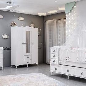 GarajHome Elfin Büyünen Asansörlü Yatak ve Uyku Seti Kombinli Bebek Odası Takımı