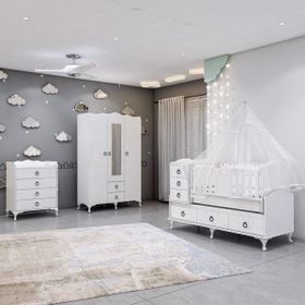 GarajHome Elfin Büyünen Asansörlü Yatak ve Uyku Seti Kombinli Bebek Odası Takımı