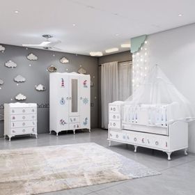GarajHome Elfin Denizci Büyünen Asansörlü Yatak ve Uyku Seti Kombinli Bebek Odası Takımı
