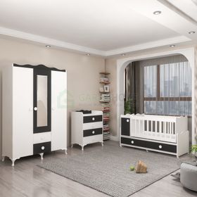 GarajHome Pırlanta Gri Bebek Odası Takımı