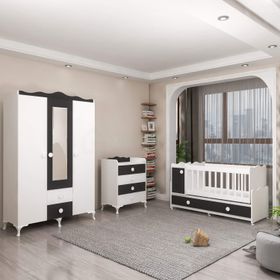 GarajHome Pırlanta Gri Bebek Odası Takımı