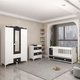 GarajHome Pırlanta Gri Bebek Odası Takımı
