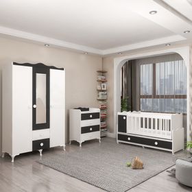 GarajHome Pırlanta Gri Bebek Odası Takımı