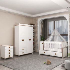 GarajHome Pırlanta Yıldız 4 Kapaklı Sümela Bebek Odası Takımı