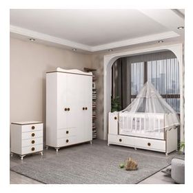 GarajHome Pırlanta Yıldız 4 Kapaklı Sümela Bebek Odası Takımı