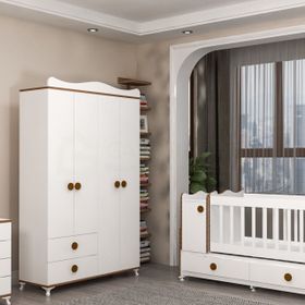 GarajHome Pırlanta Yıldız 4 Kapaklı Sümela Bebek Odası Takımı