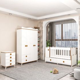 GarajHome Pırlanta Yıldız 4 Kapaklı Sümela Bebek Odası Takımı
