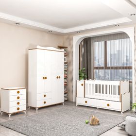 GarajHome Pırlanta Yıldız 4 Kapaklı Sümela Bebek Odası Takımı