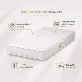 GarajHome Sedef 90x190 CM Yaylı Yatak