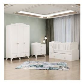 GarajHome Tuana Beyaz Avangart Bebek Odası Takımı
