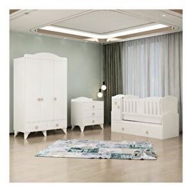 GarajHome Tuana Beyaz Avangart Bebek Odası Takımı