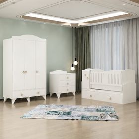 GarajHome Tuana Beyaz Avangart Bebek Odası Takımı