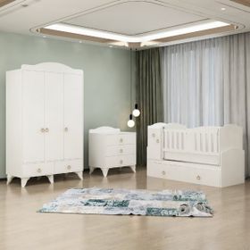 GarajHome Tuana Beyaz Avangart Bebek Odası Takımı