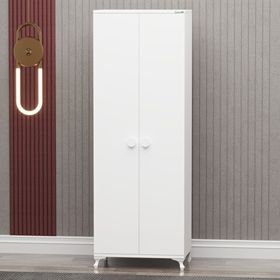 GarajHome Yıldız Beyaz 2 Kapaklı Dolap